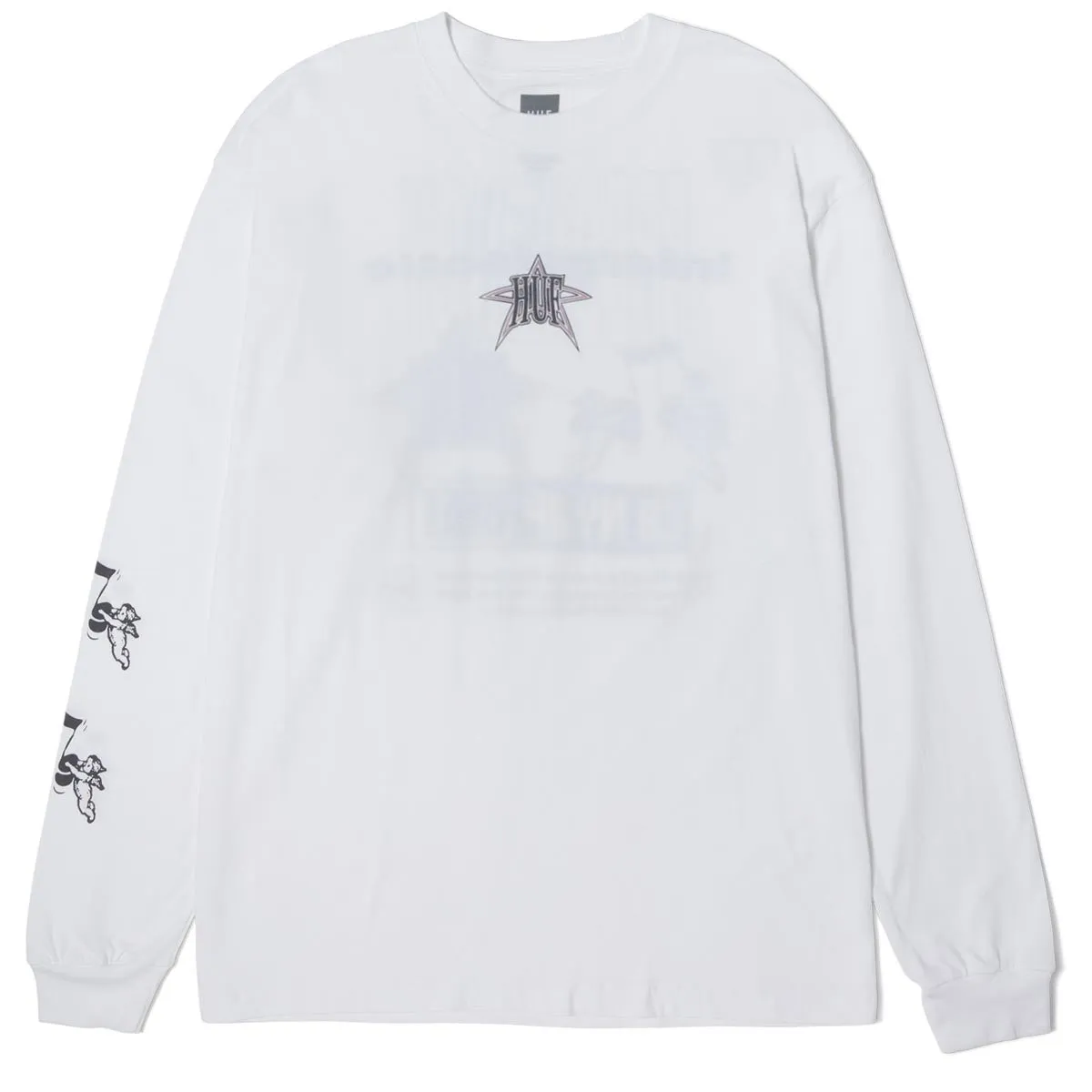 Huf Intergalactic Frequency Long Sleeve T-Shirt - White