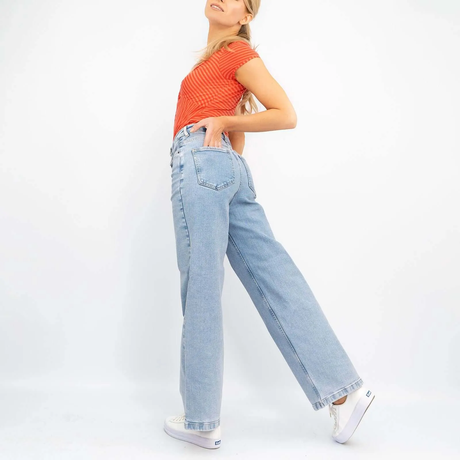 Hush Flare Wide Leg High Waisted Jeans for Women