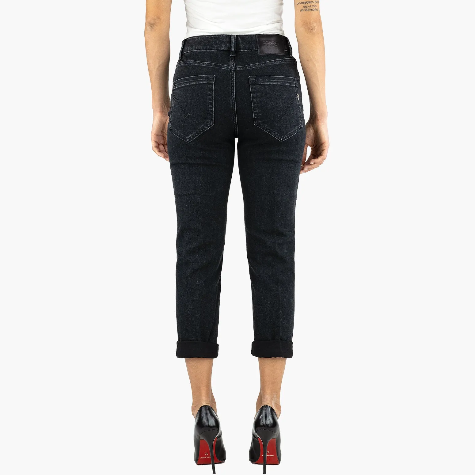 Jeans DONDUP Koons Gioiello in Denim Stretch Nero Lavato