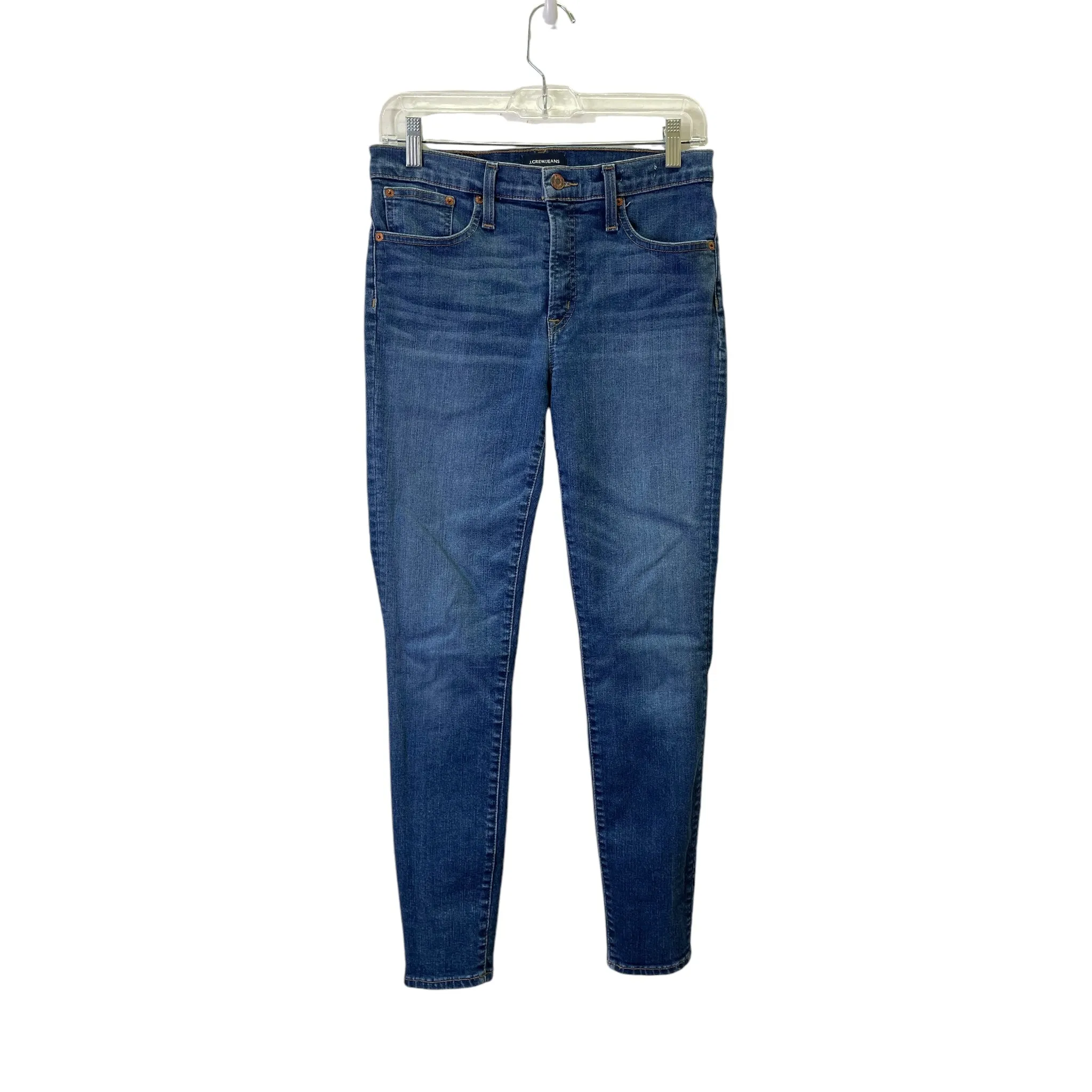 Jeans Skinny By J. Crew In Blue Denim, Size:6