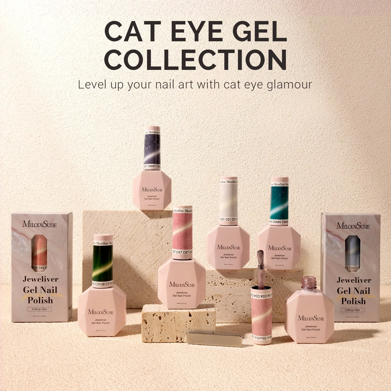 Jeweliver Cat Eye Gel Nail Polish - 19 Colors