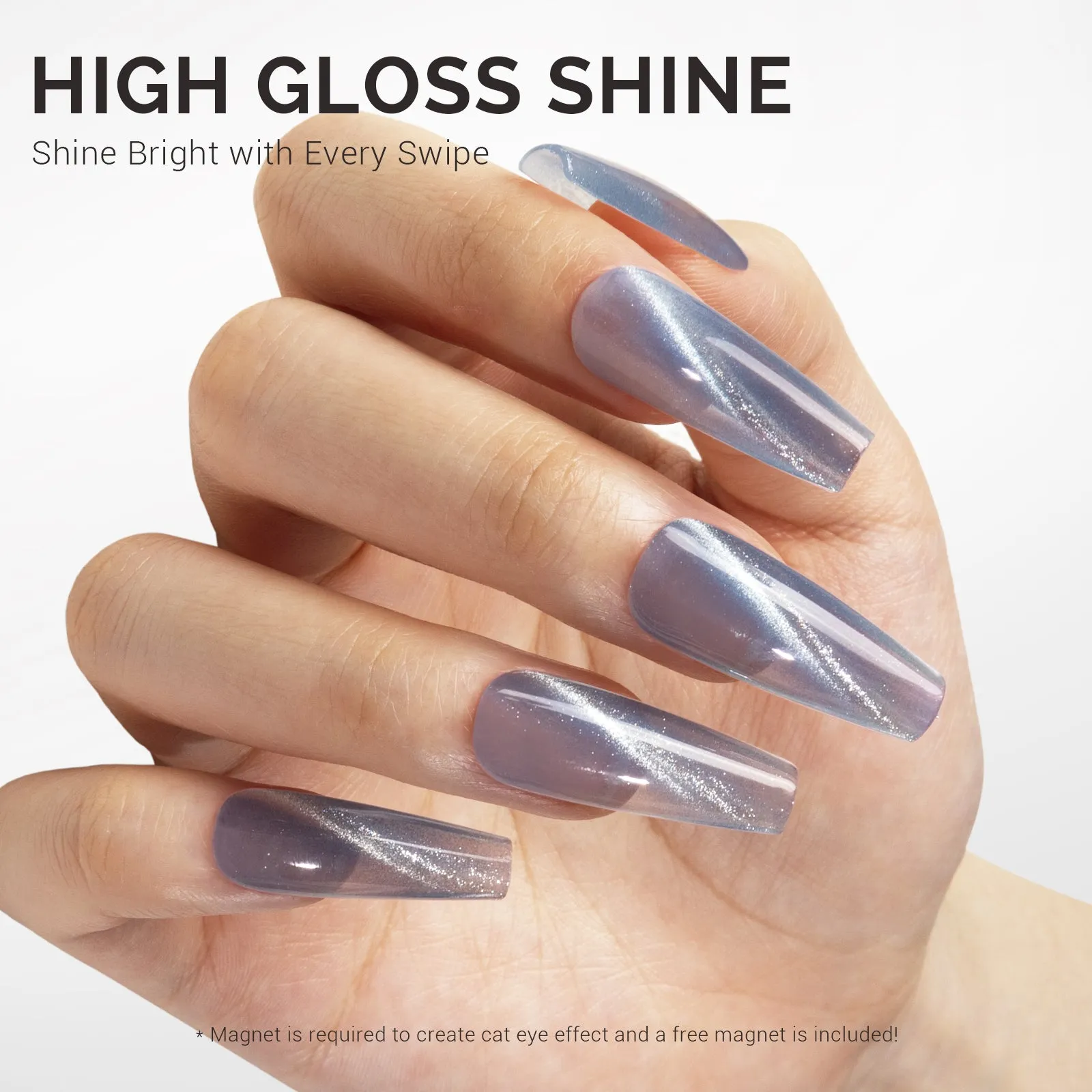 Jeweliver Cat Eye Gel Polish 0.5 fl oz/15ml - Aquamarine Blue C54