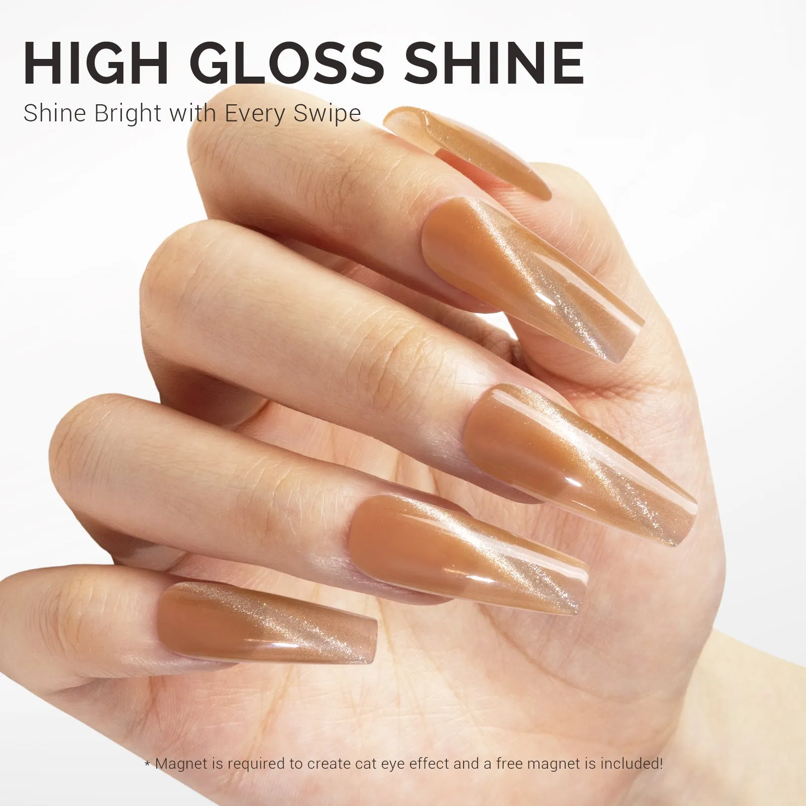 Jeweliver Cat Eye Gel Polish 0.5 fl oz/15ml - Nude Apricot C40