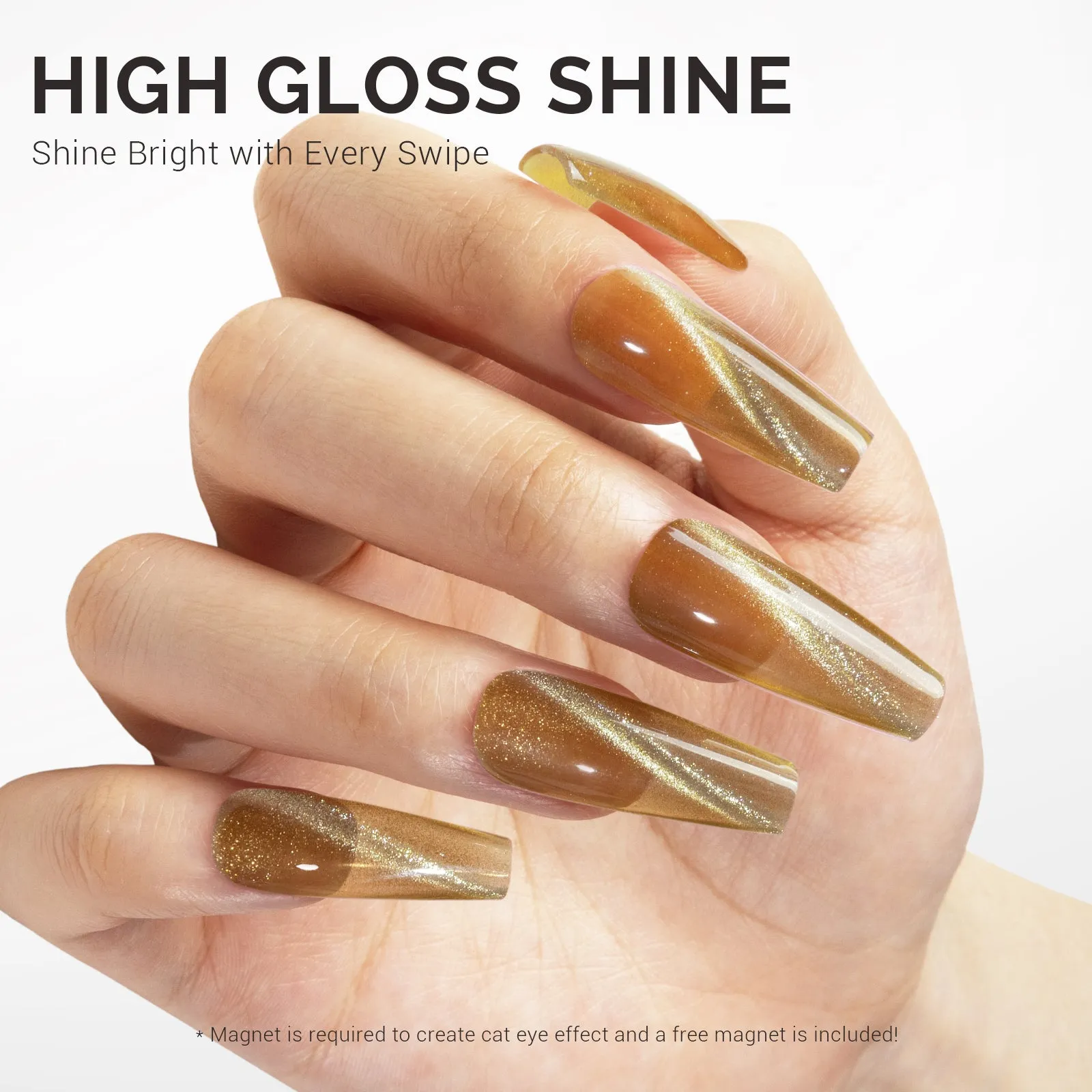 Jeweliver Cat Eye Gel Polish 0.5 fl oz/15ml - Rutile Golden C09