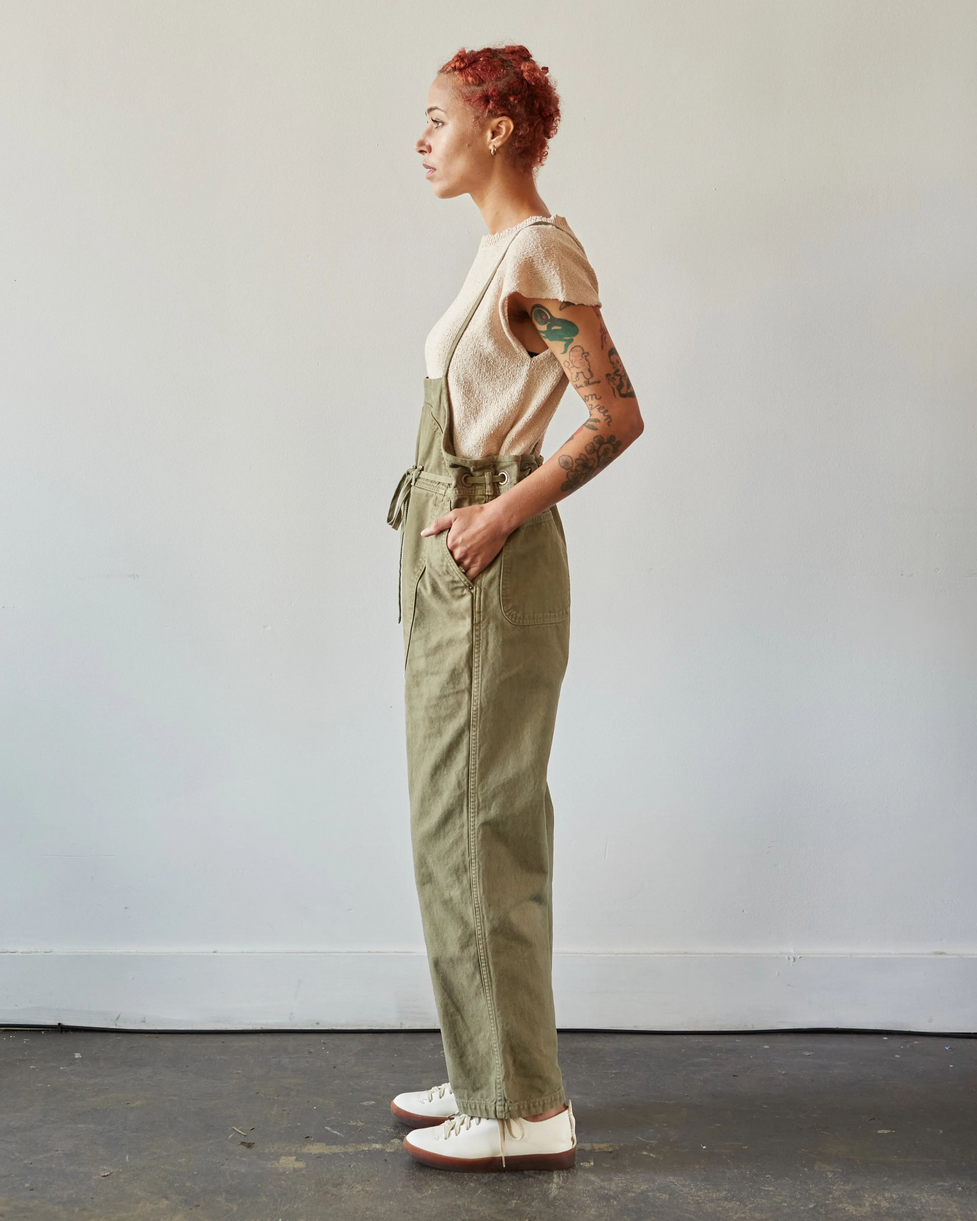 Kapital Light Canvas Welder Overall, Khaki