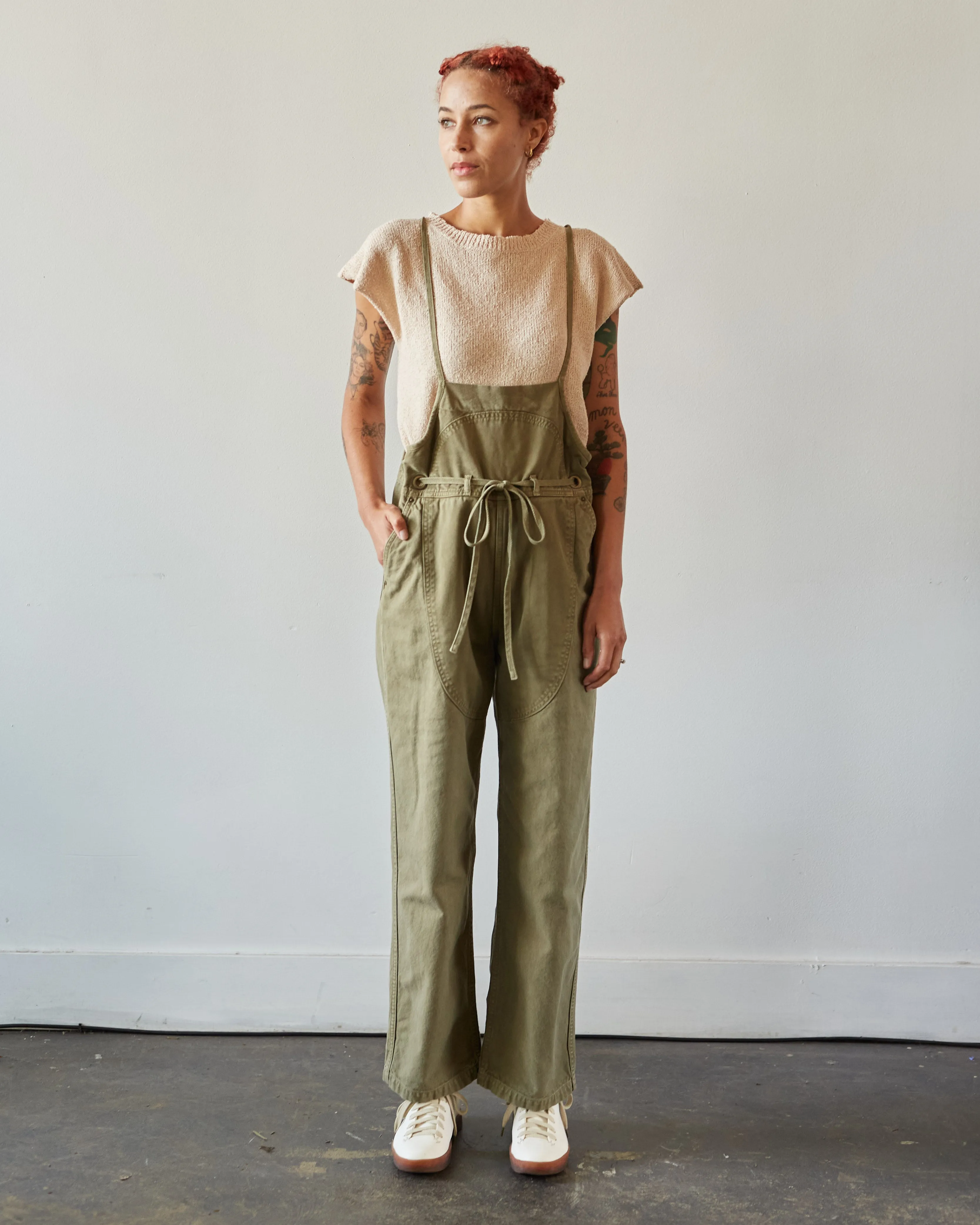 Kapital Light Canvas Welder Overall, Khaki