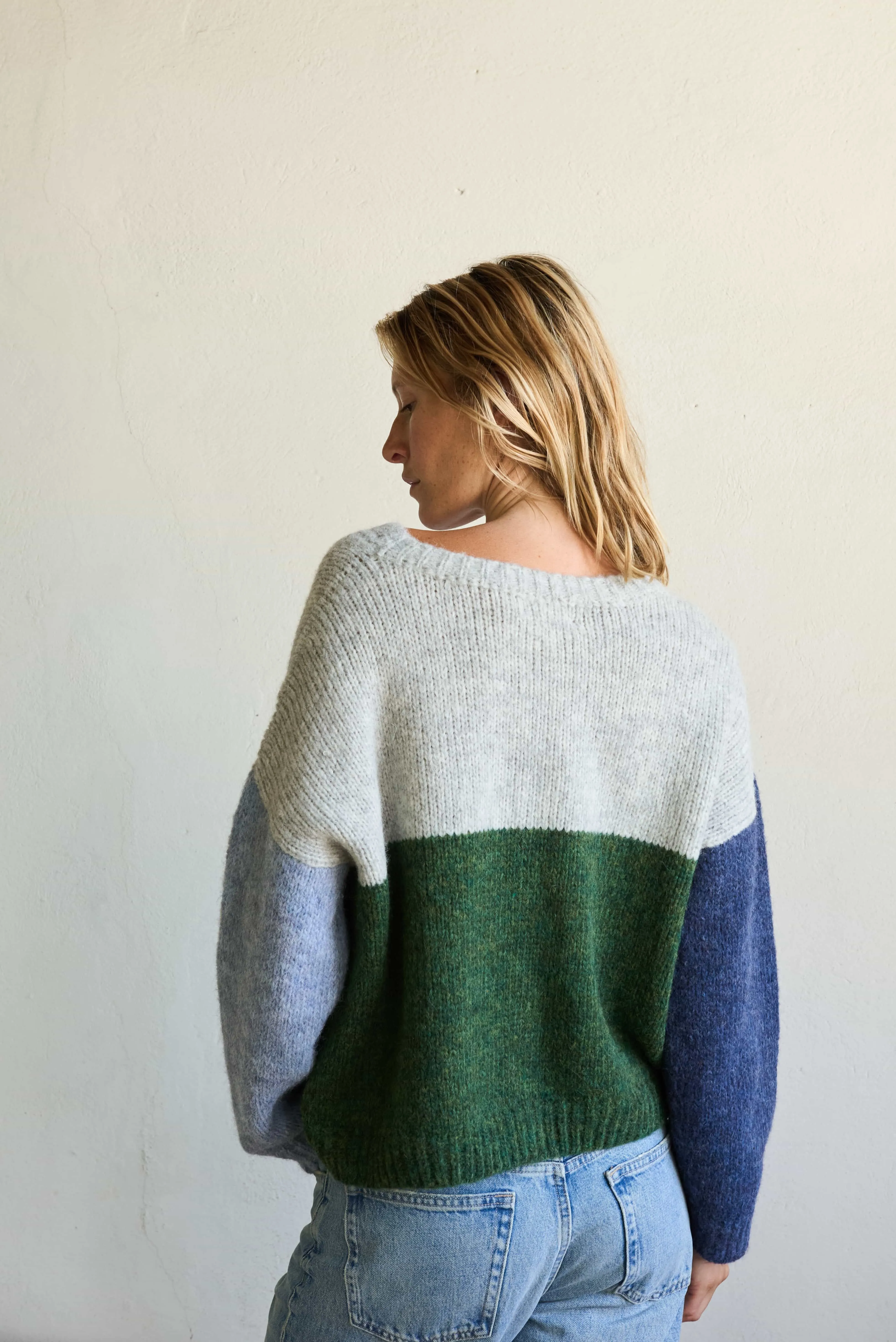 knit cardigan - delta - lake colors