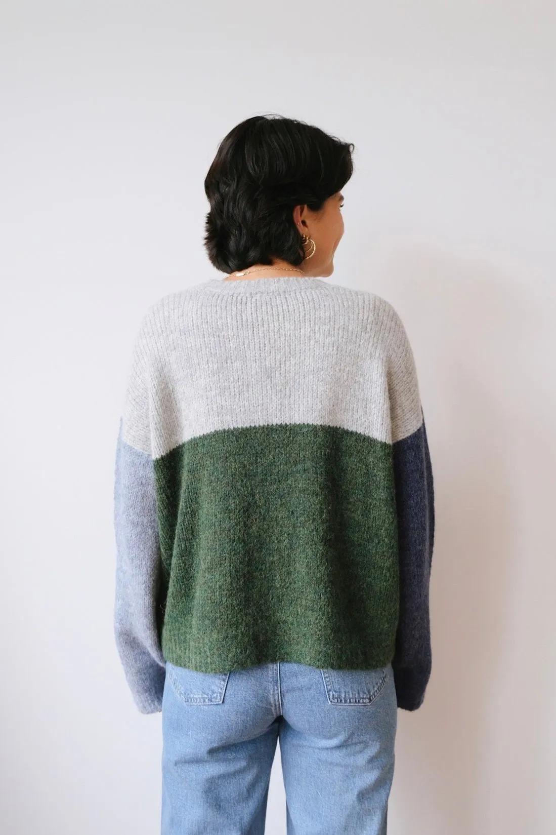 knit cardigan - delta - lake colors