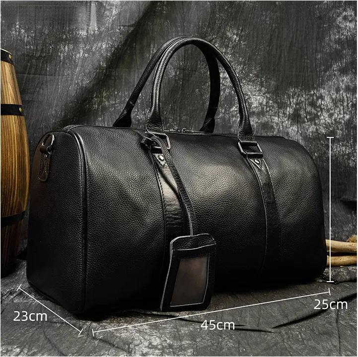 Leather Weekend Travle Bag Large Stroage for Men 9422