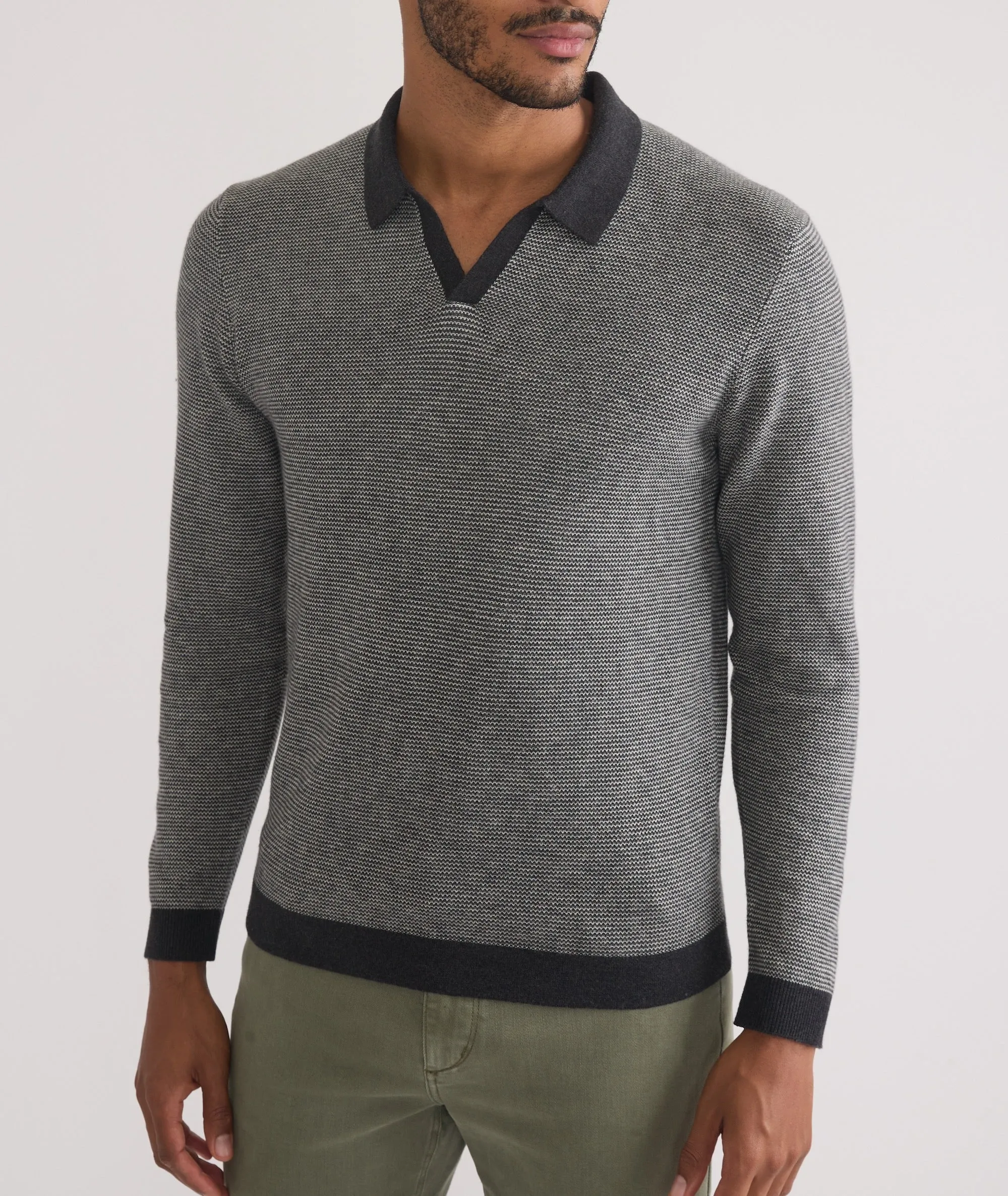 Liam Long Sleeve Sweater Polo