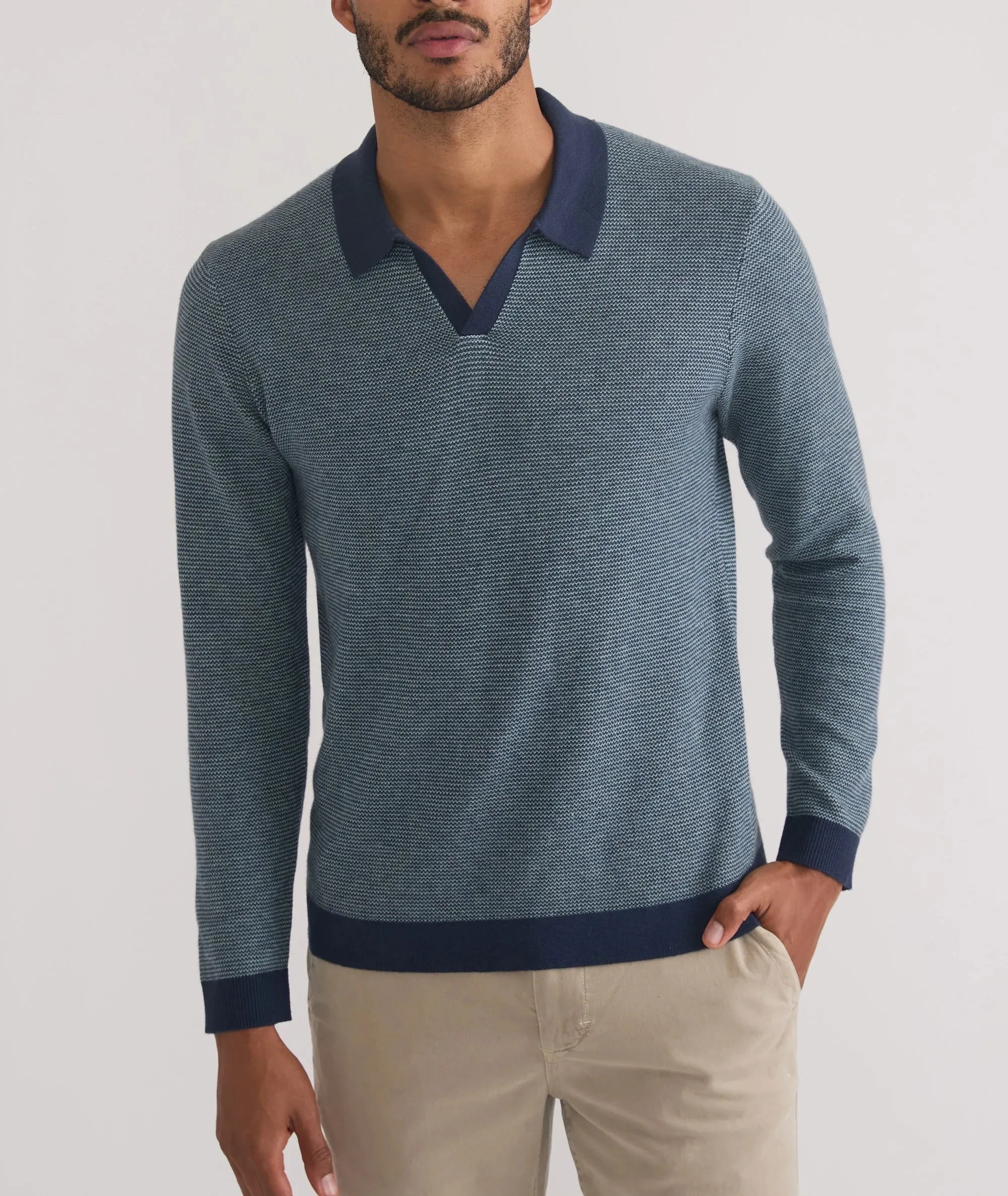 Liam Long Sleeve Sweater Polo