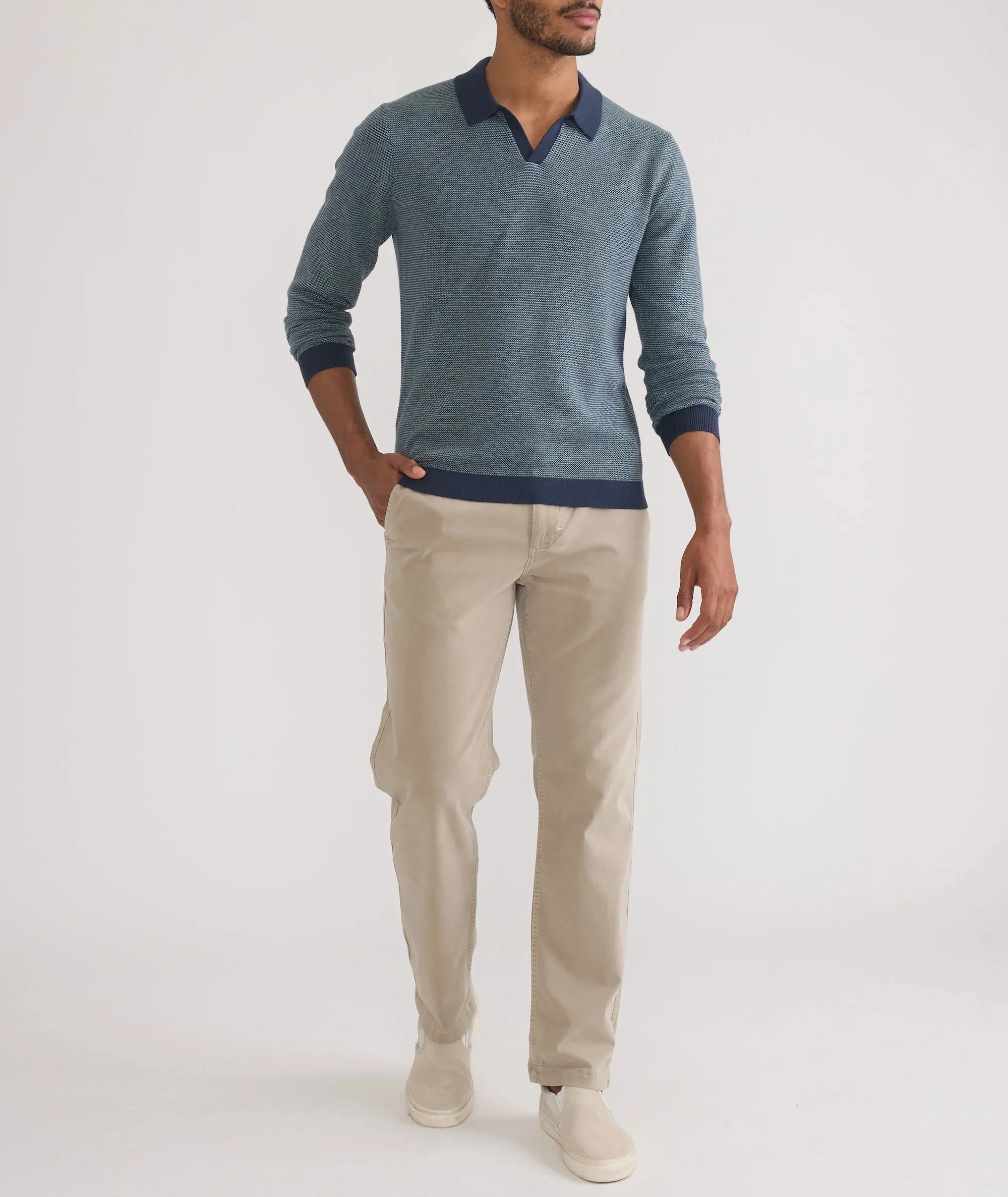 Liam Long Sleeve Sweater Polo