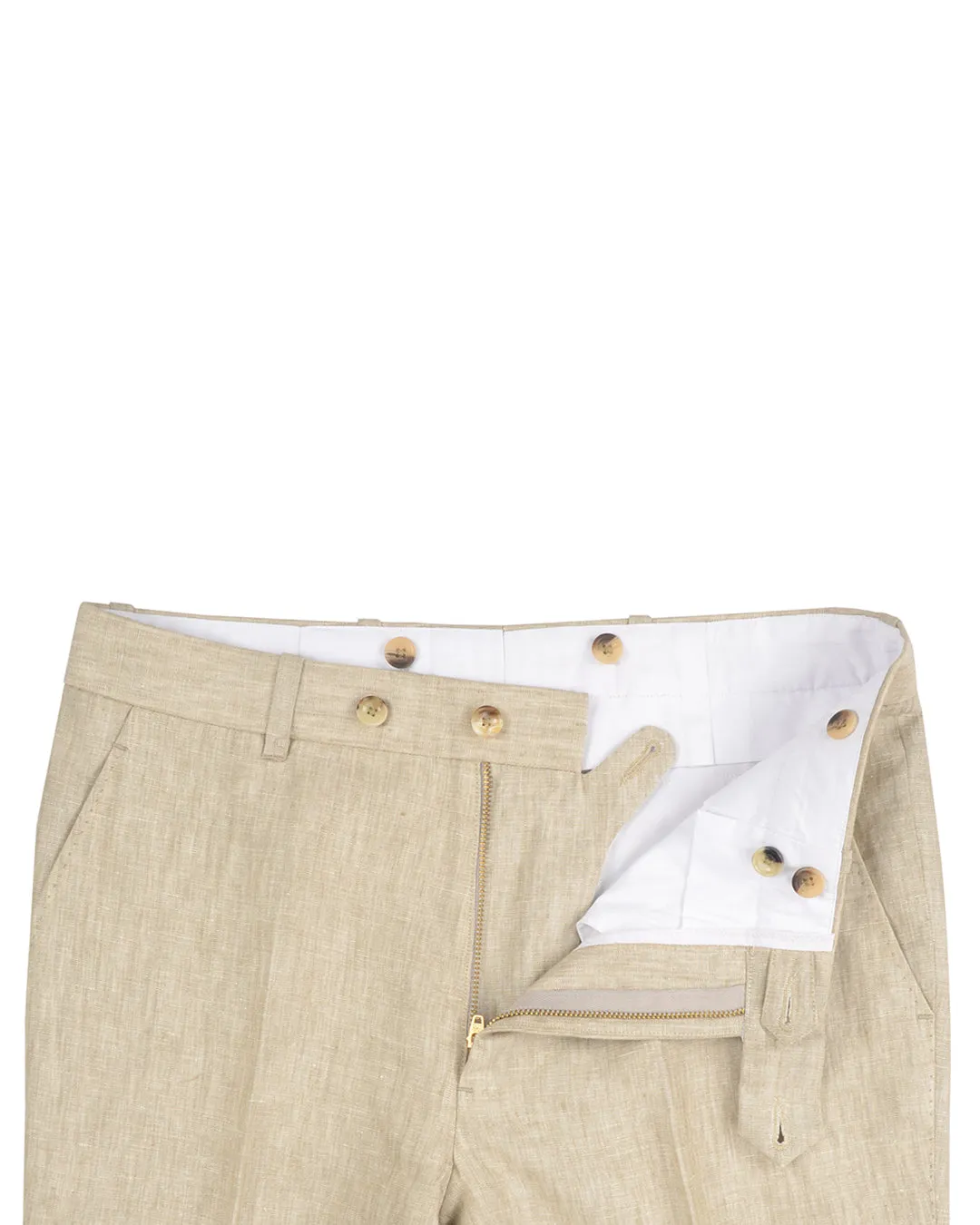 Linen: Natural Ecru Dress Pant