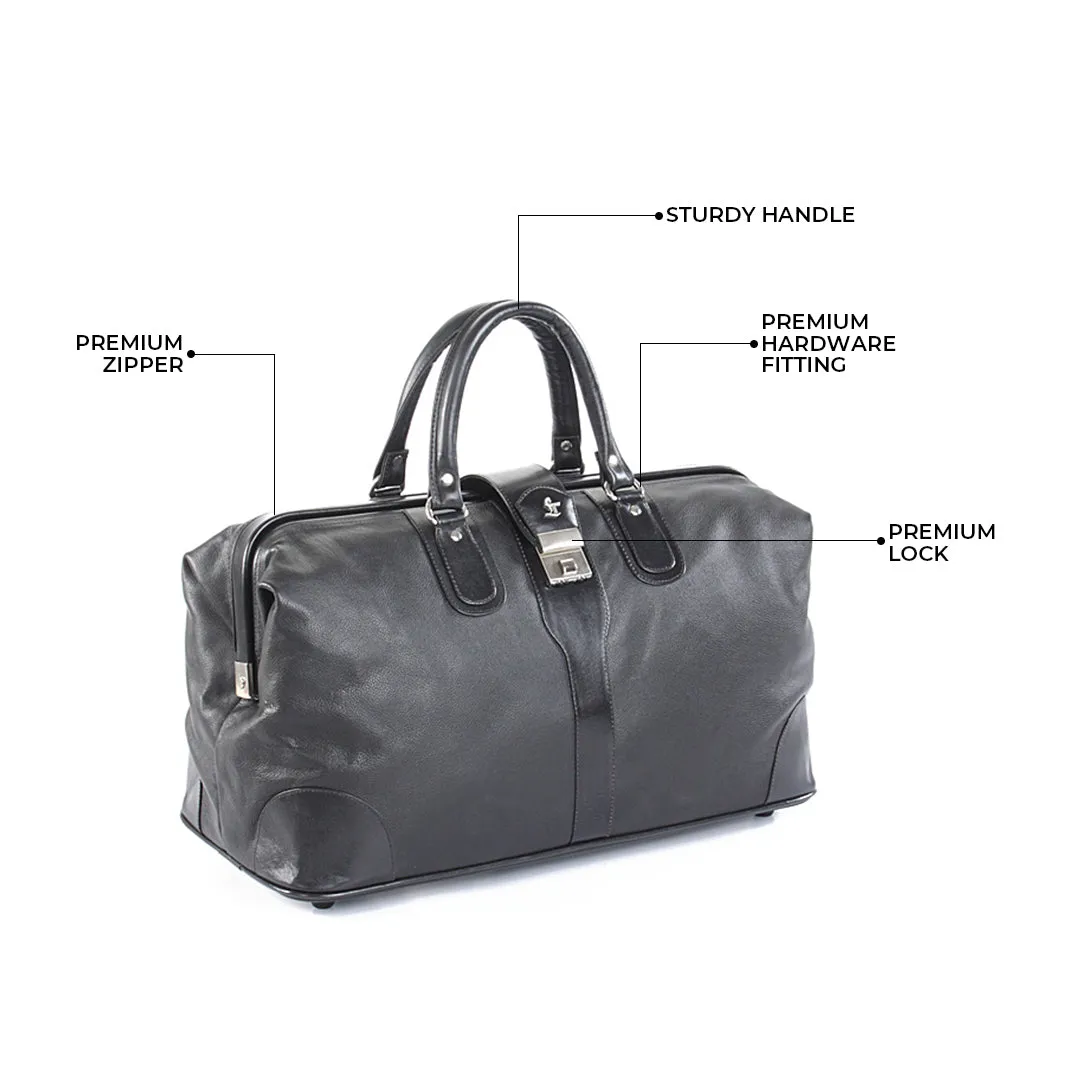 Luxury 97 | Leather Duffle Bag For Men | For Travel | Colour: Black, Brown & Blue