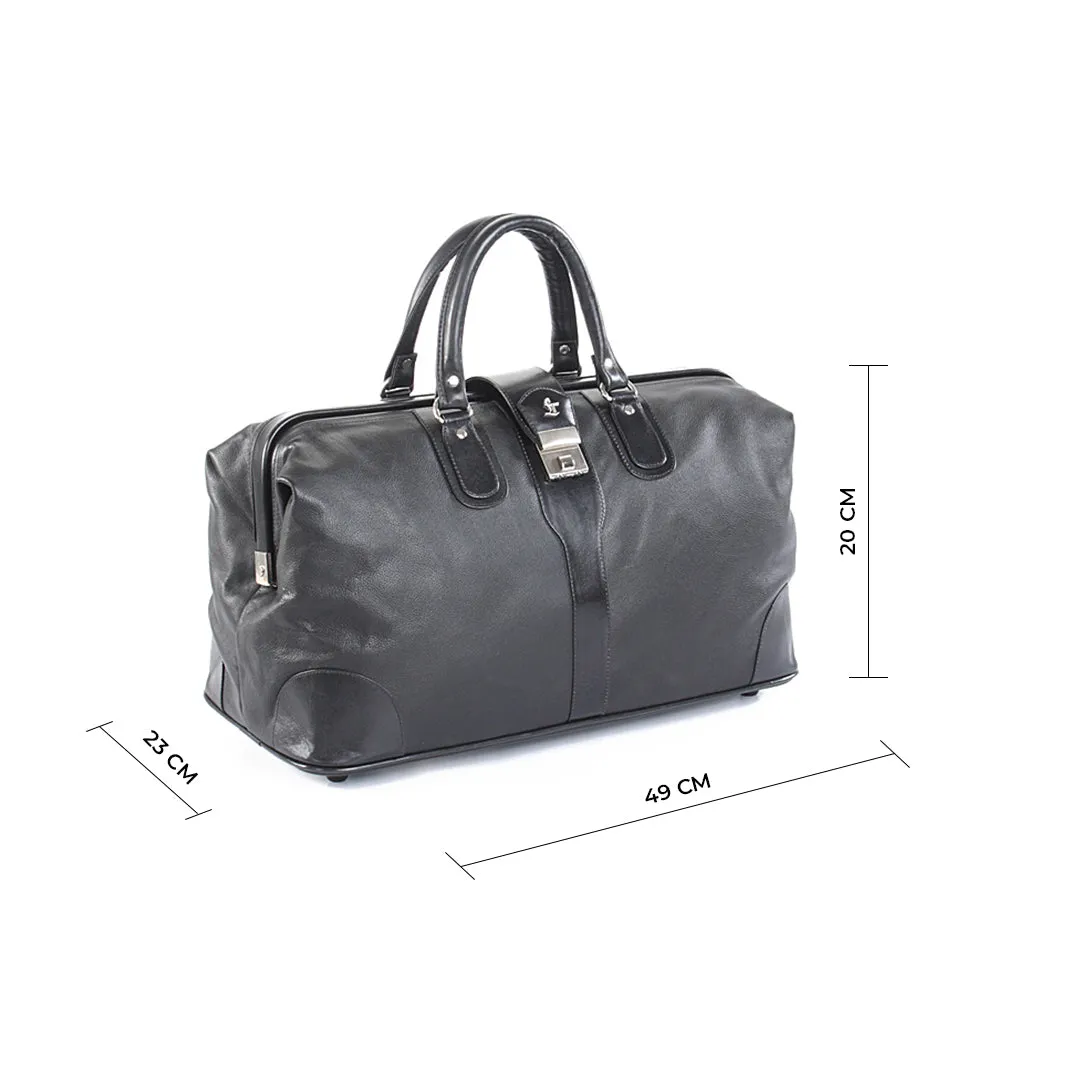 Luxury 97 | Leather Duffle Bag For Men | For Travel | Colour: Black, Brown & Blue