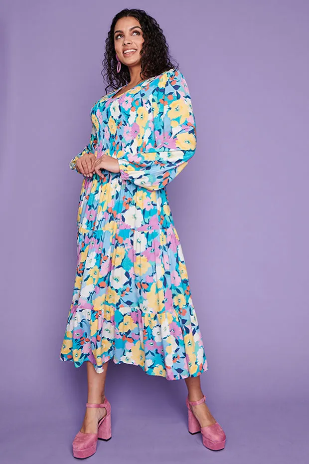 Madie Chalky Floral Dress