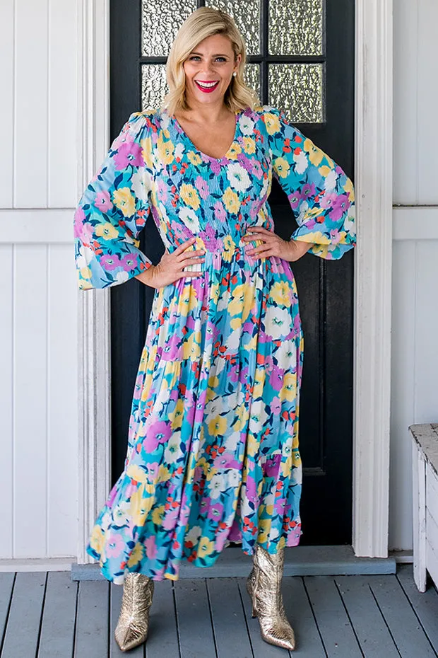 Madie Chalky Floral Dress