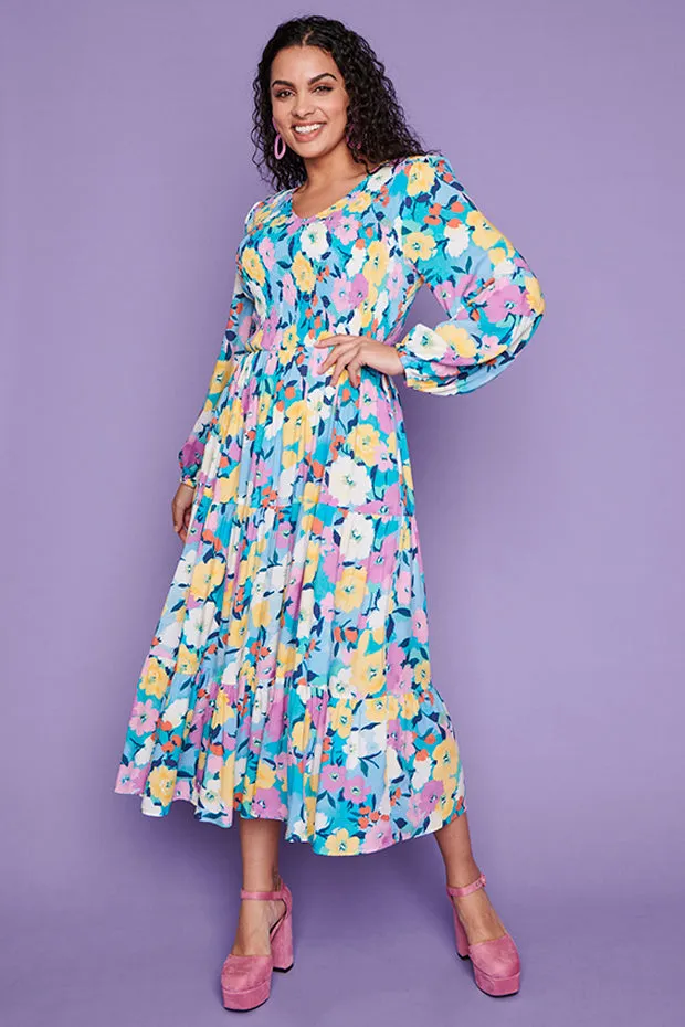 Madie Chalky Floral Dress