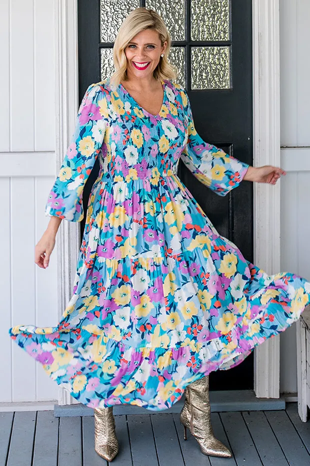 Madie Chalky Floral Dress