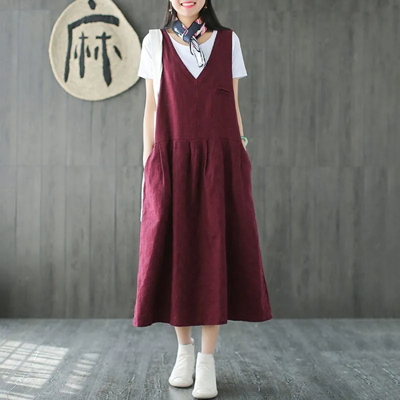 Maria Vintage Overall Dress