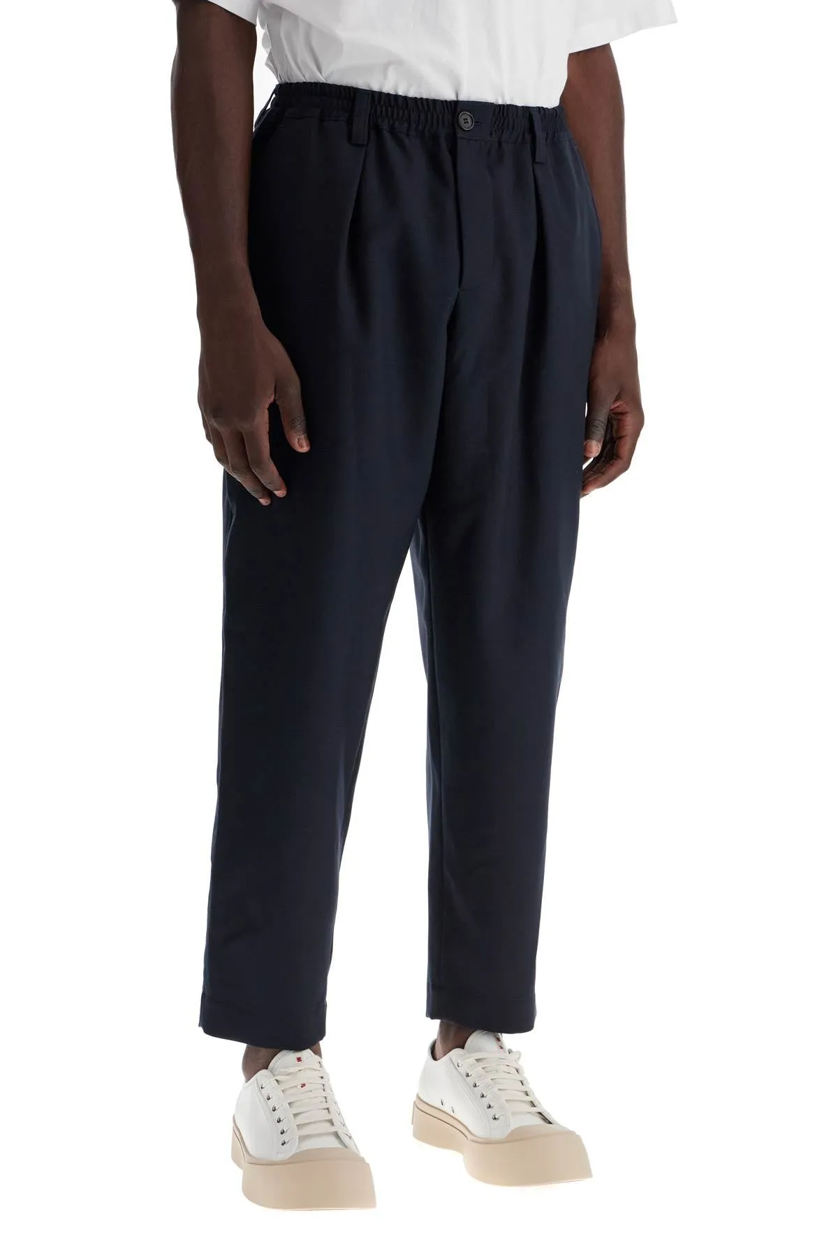 MARNI tropical wool cropped pants in