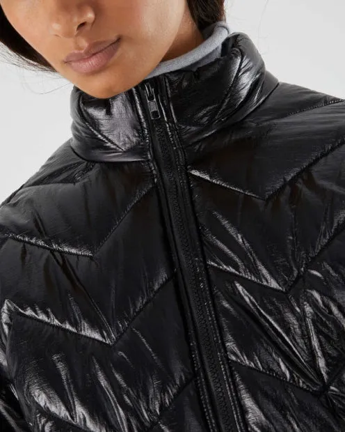 Maura Coat Coat in Shinny Black