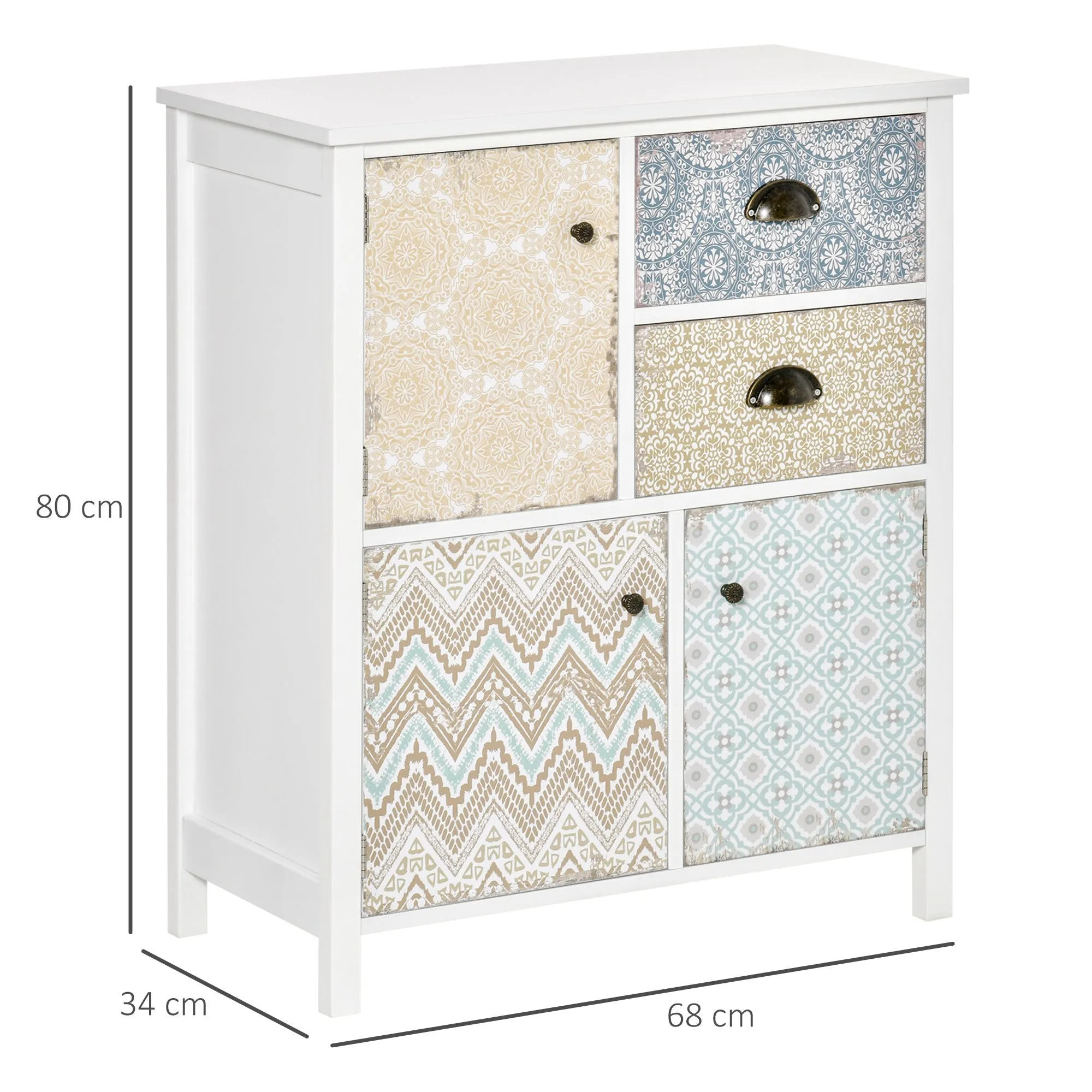 Medium-density fibreboard Shabby Chic Storage Chest