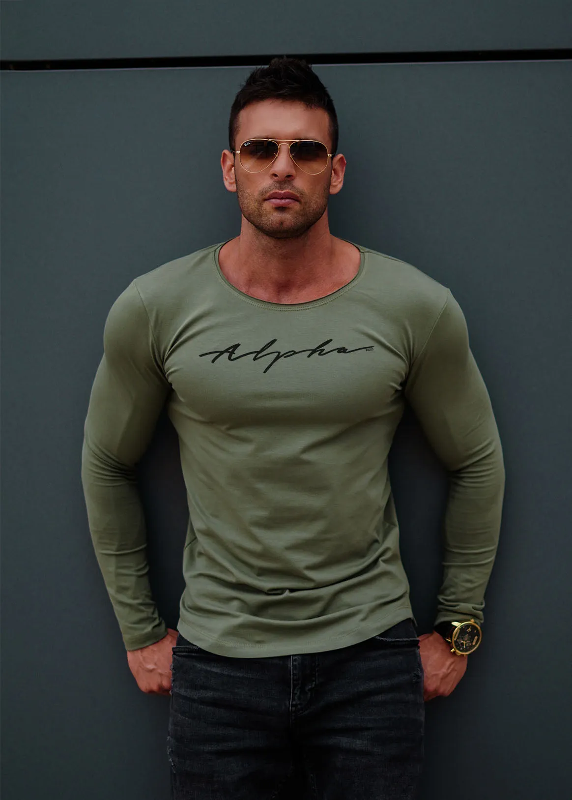 Mens Long Sleeve T-shirt "Alpha" MD885