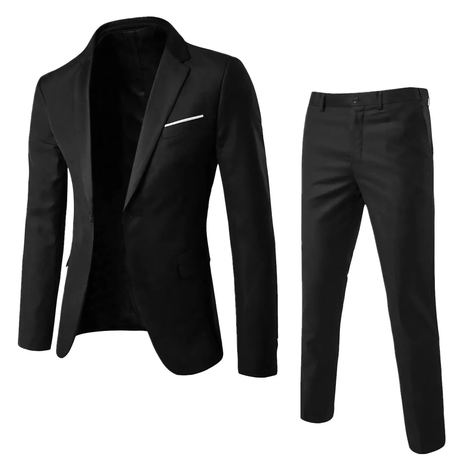 Men's Wedding Suit Elegant Blazer Pant Set