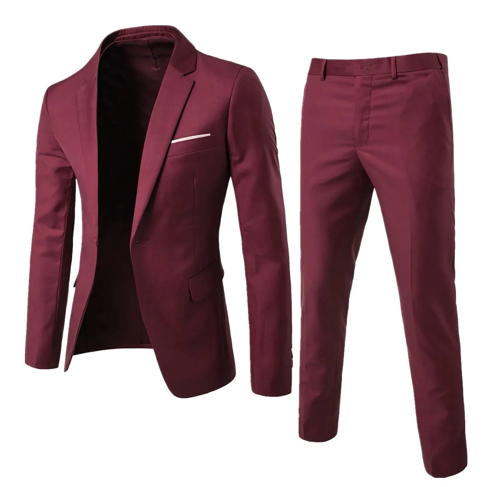 Men's Wedding Suit Elegant Blazer Pant Set