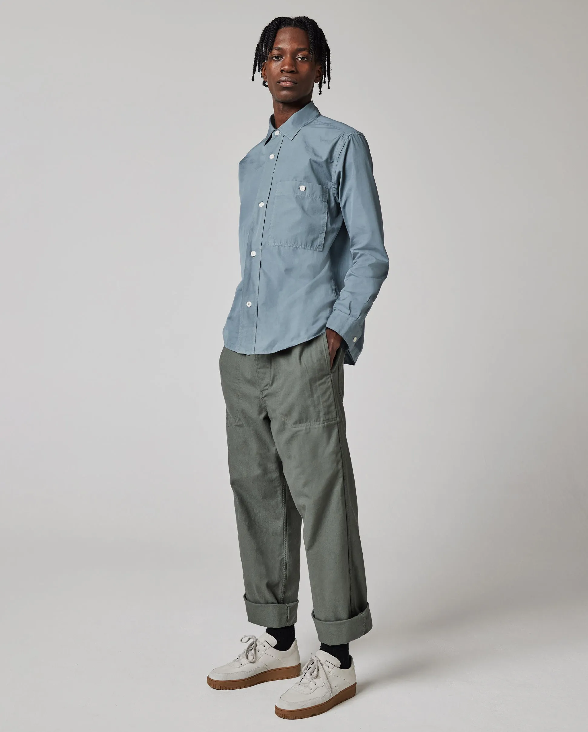 MHL OVERALL COMPACT SHIRT / DUSTY BLUE