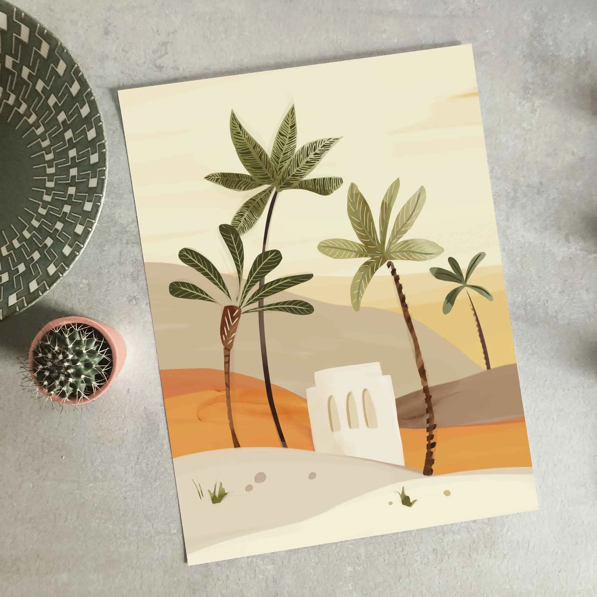 Morocco Desert Palms Art Print