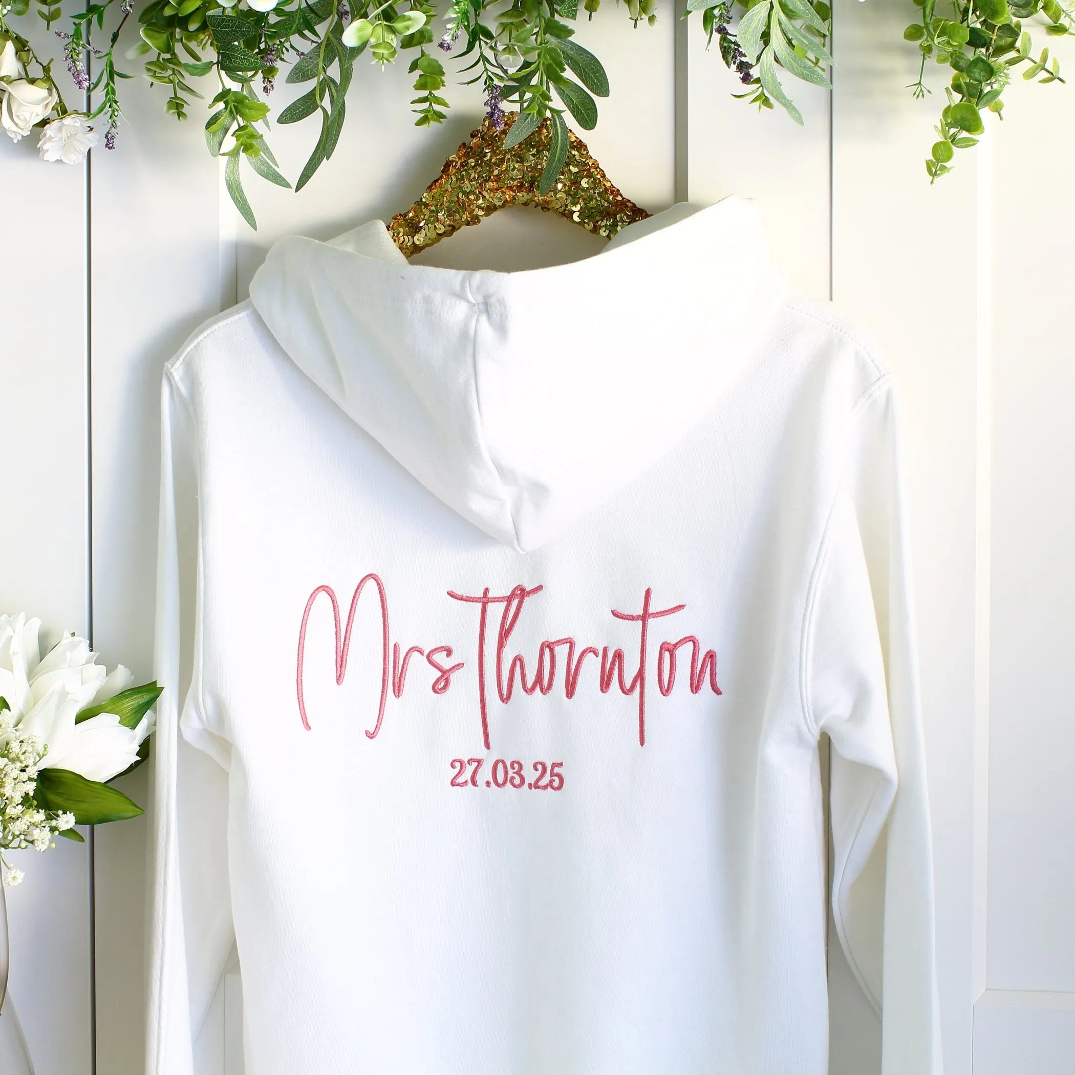 Mrs Name Zipped Hoodie