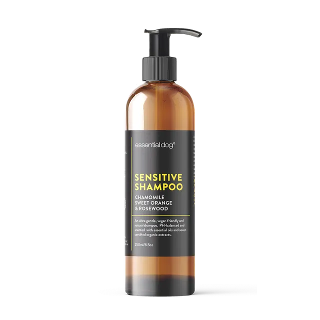 Natural Sensitive Dog Shampoo (Chamomile, Sweet Orange & Rosewood)