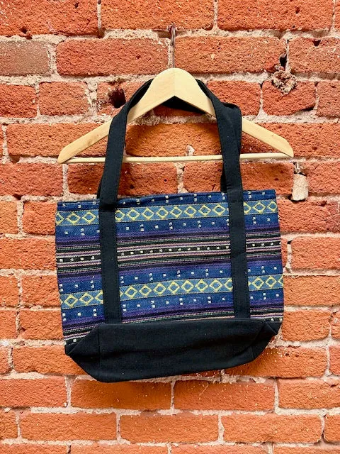 Navajo Aztec Pattern Slim Canvas Tote (Assorted Colors)