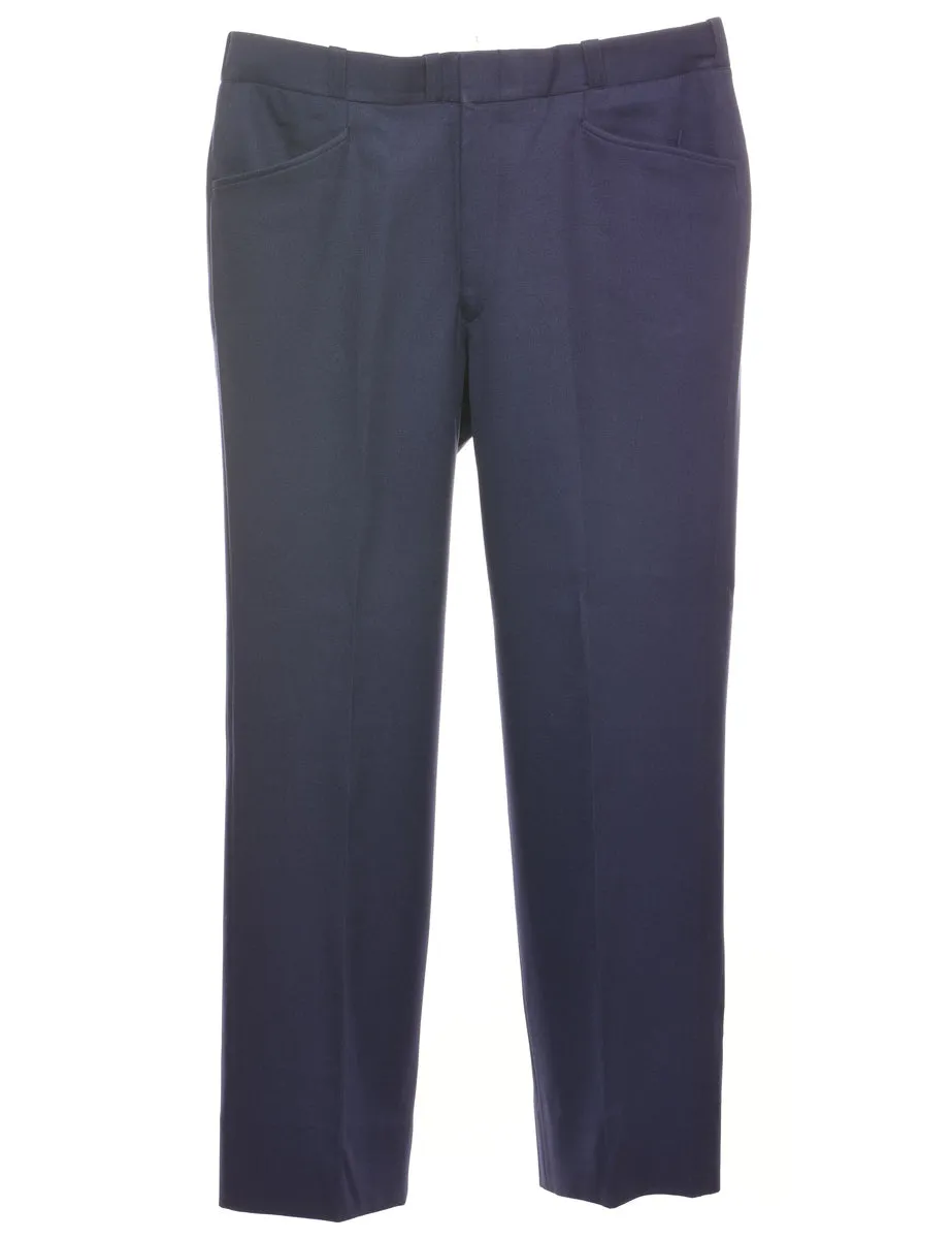 Navy Suit Trousers - W34 L30