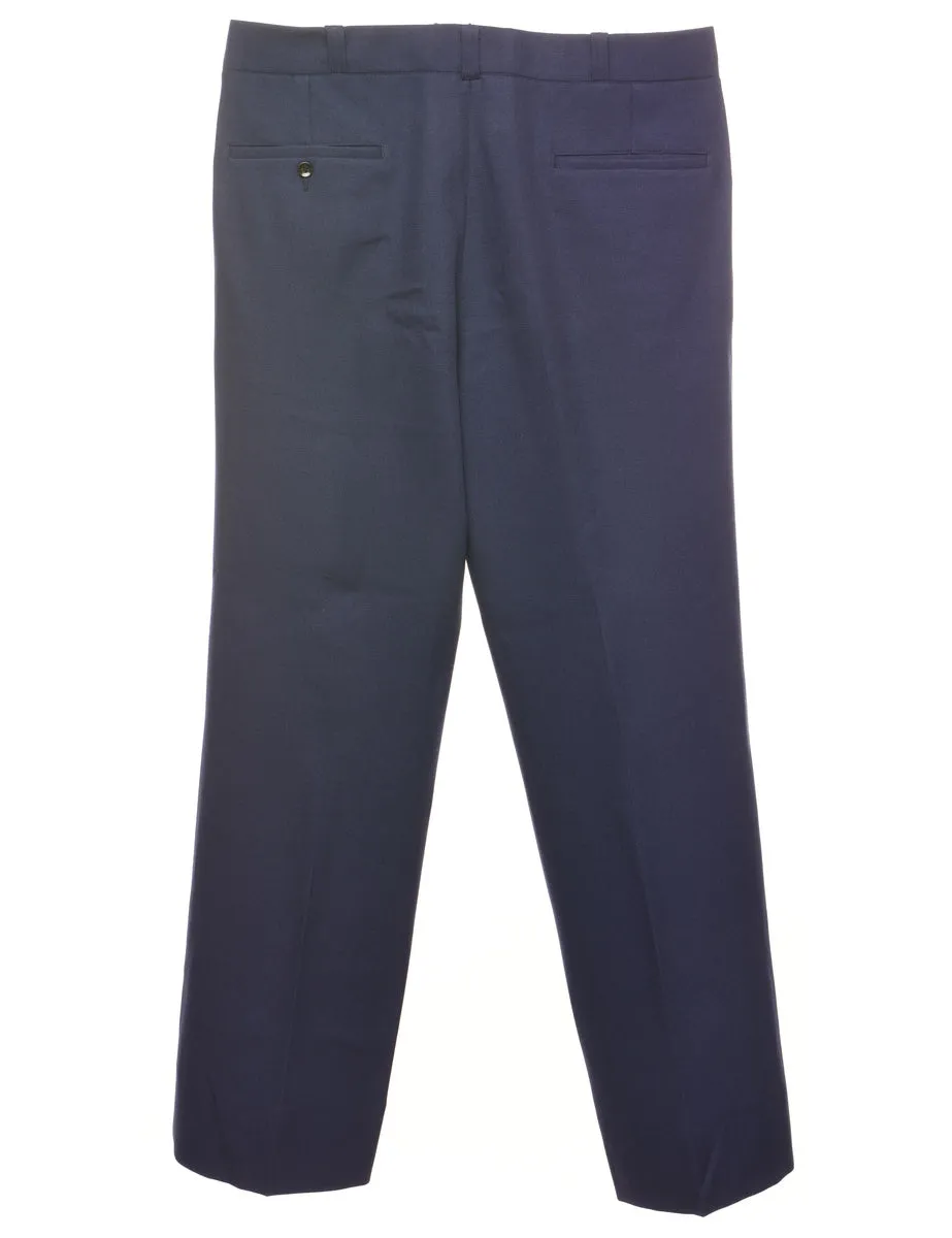 Navy Suit Trousers - W34 L30