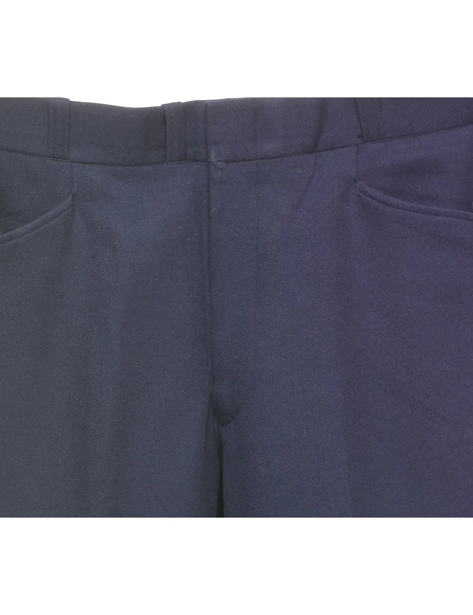 Navy Suit Trousers - W34 L30