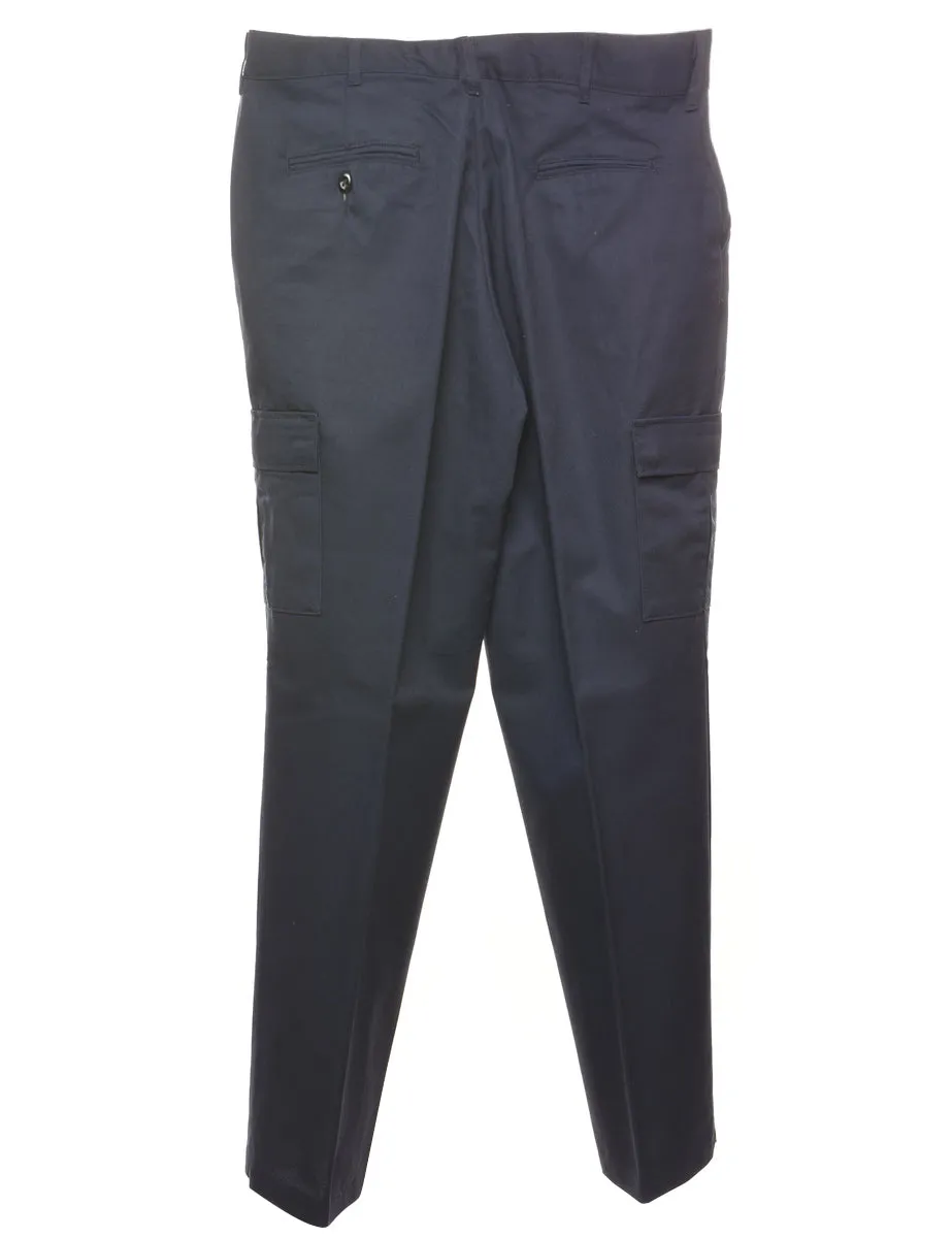 Navy Suit Trousers - W36 L34