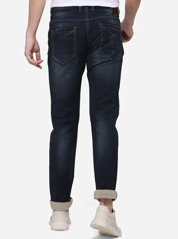 Night Blue Narrow Fit Solid Jeans | JadeBlue