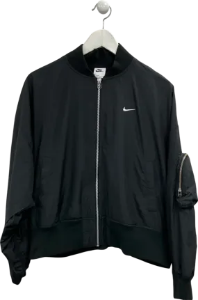 Nike Black Essentials Oversized Bomber Jacket UK S