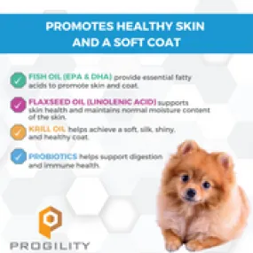 Nootie Progility Minis Skin & Coat Soft Chew Supplement For Small & Medium Size Dogs