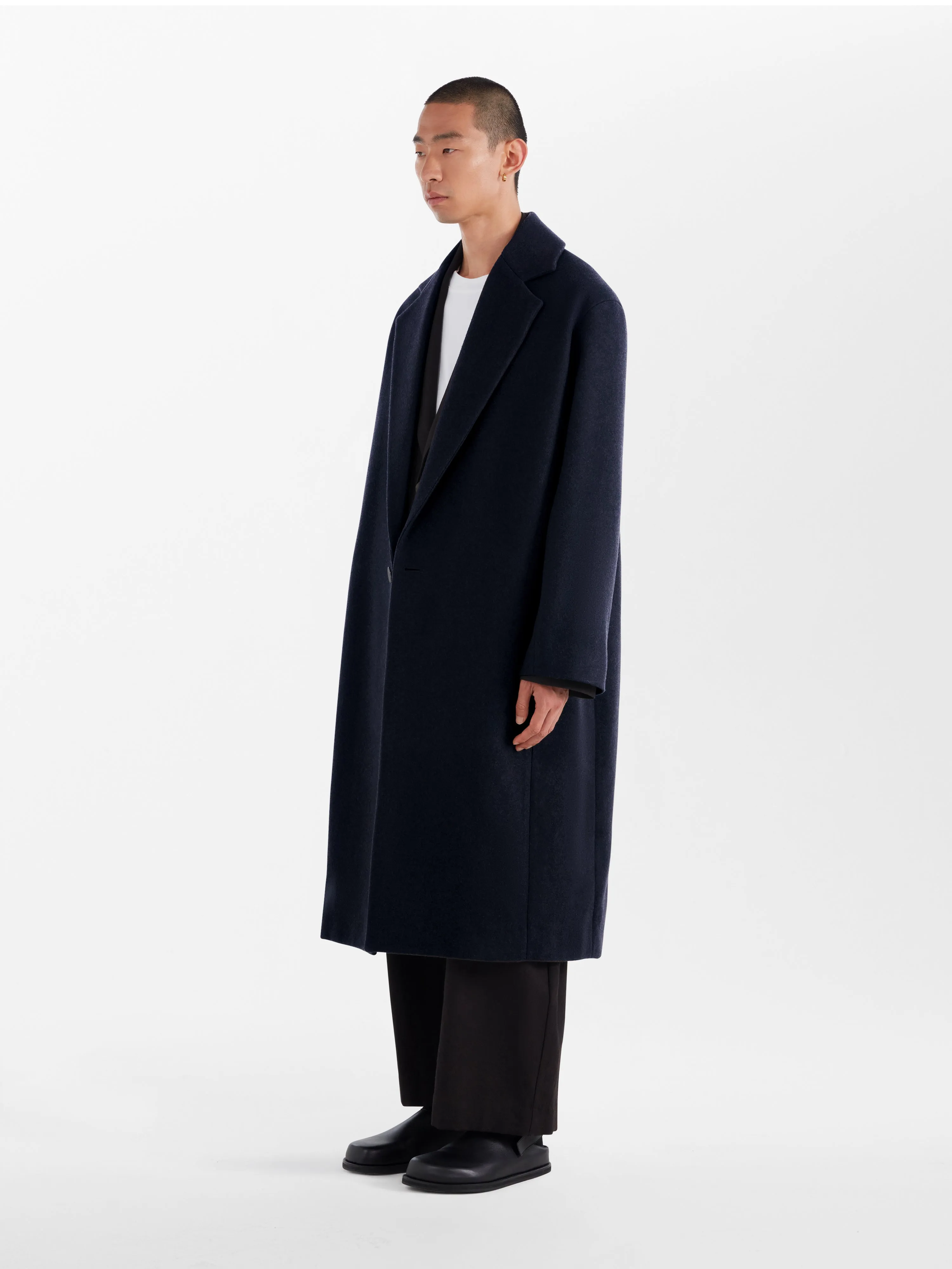 Notch Coat in Dark Navy