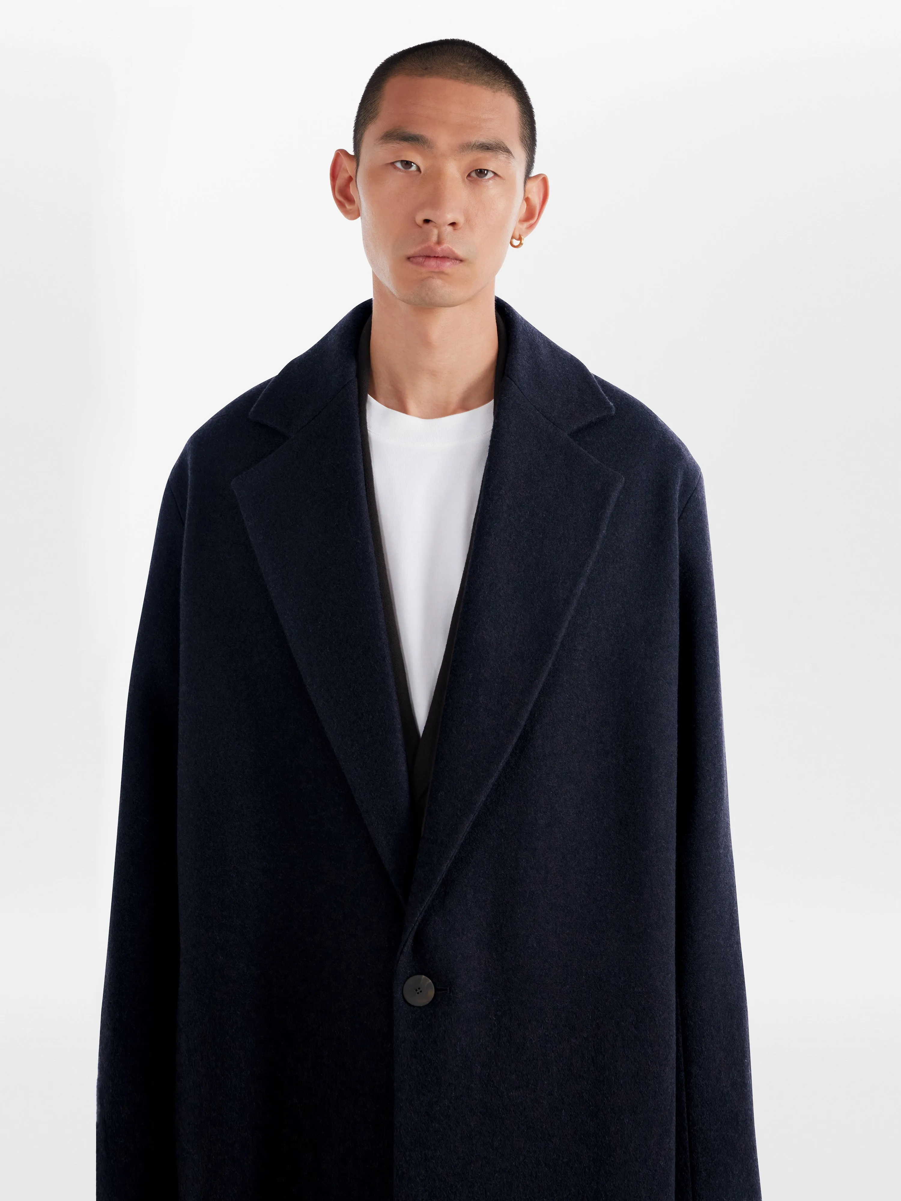 Notch Coat in Dark Navy