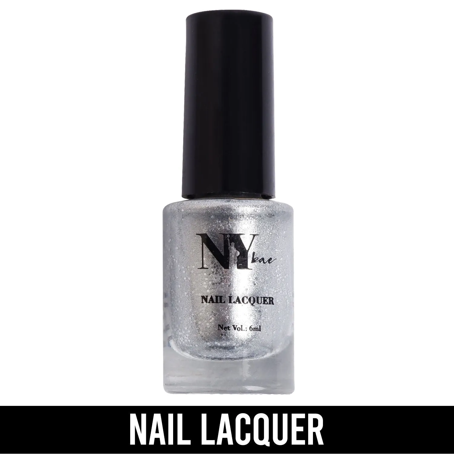 NY Bae Nail Lacquer, Glitter | Shimmer Paint | Chip Resistant Polish | Highly Pigmented - Manhattan Monlight 3 (6 ml)