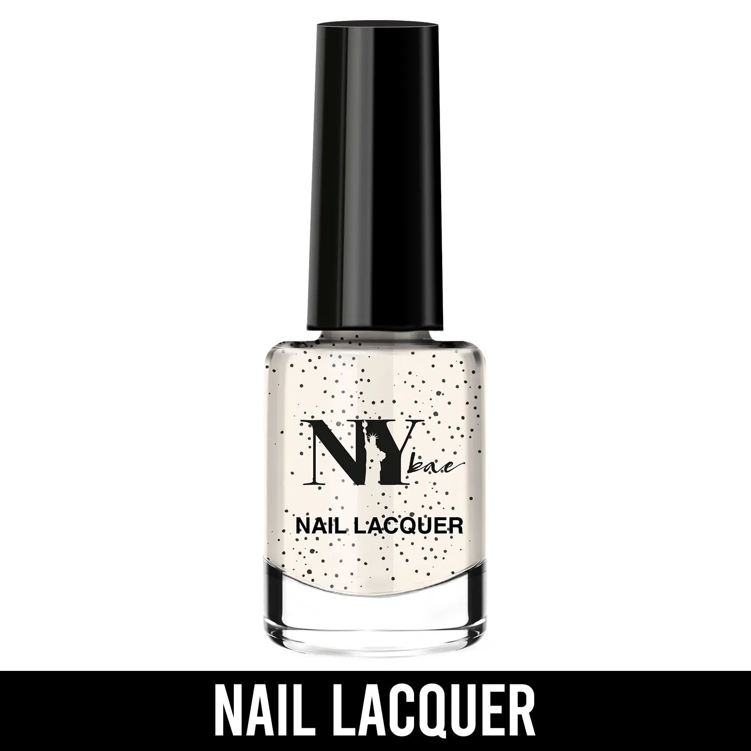 NY Bae Nail Lacquer, Glitter | Shimmer Paint | Chip Resistant Polish | Highly Pigmented | White - Brooklyn Moonlight 4 (6 ml)