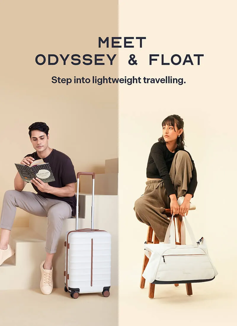 Odyssey & Float Duffle Combo | Sand White | Cabin Hard Luggage & Duffle