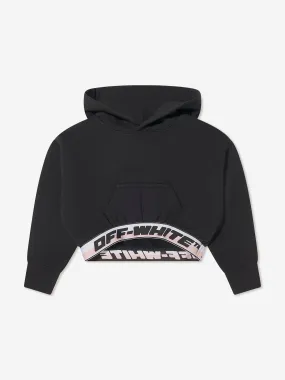 Off-White Girls Logo Band Cropped Hoodie