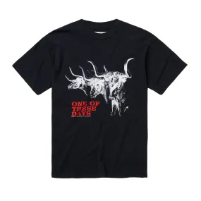 One Of These Days Long Horn Short Sleeve T-Shirt "Black"