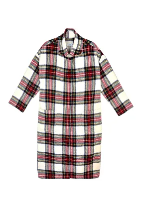 Open Car Coat - Dress Stewart Plaid